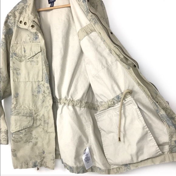 Chaps Vintage Floral Utility Jacket Sz L - Picture 7 of 8